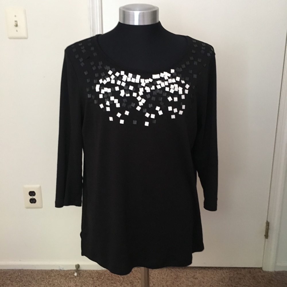 Rafaella embellished sweater top